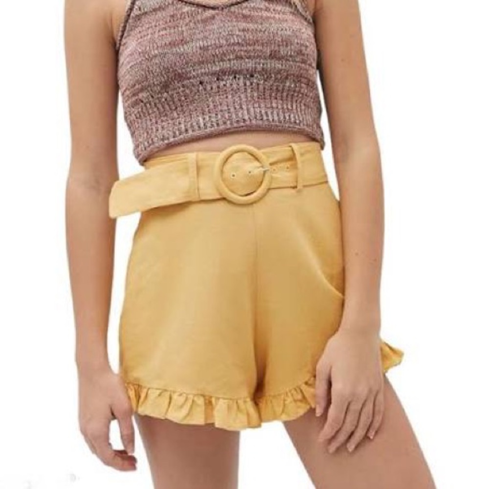 Capulet Natasha belted shorts with ruffles size M